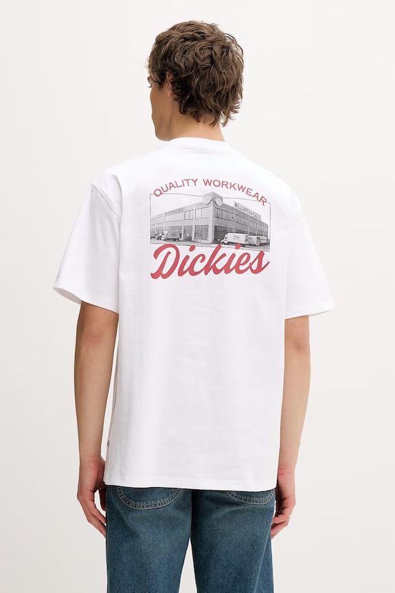 Odzież Dickies t-shirt męski DK0A88860WH1 biały