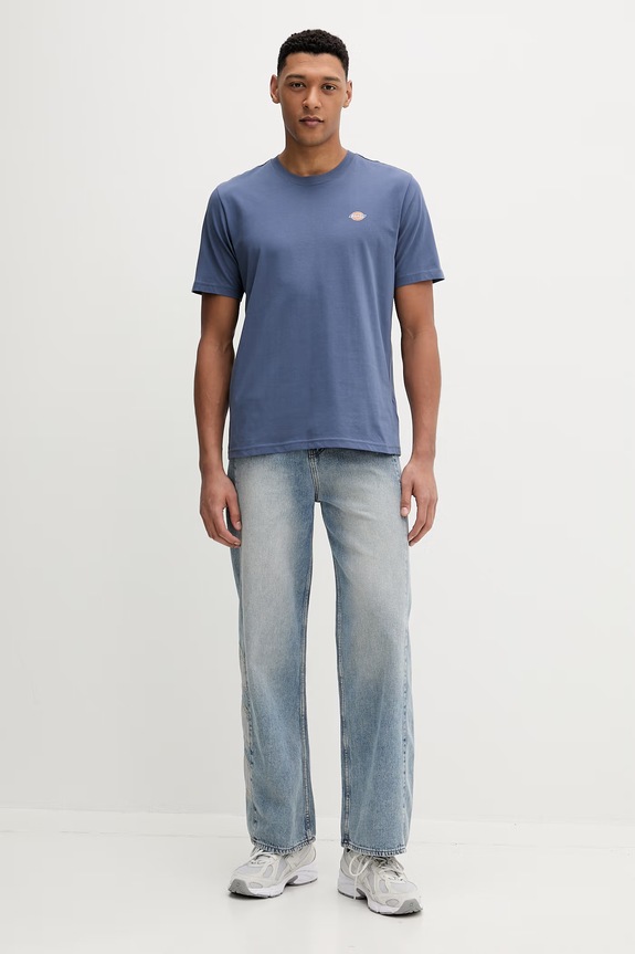 Bavlnené tričko Dickies DK0A4XDBRI21 modrá SS26