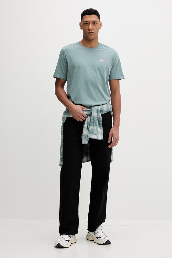 Bavlnené tričko Dickies DK0A4XDBL371 zelená SS26