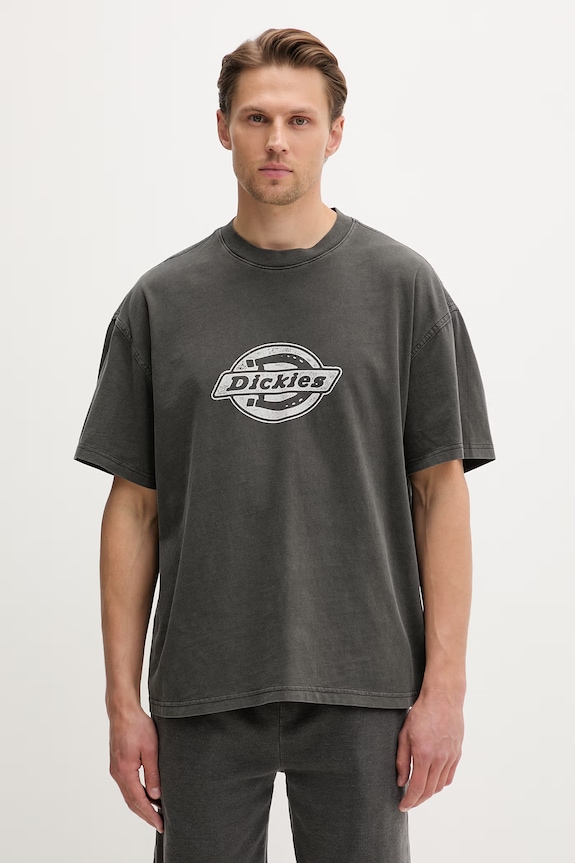 Dickies T-shirt ανδρικό βαμβακερό γκρί DK0A88GNBLK1
