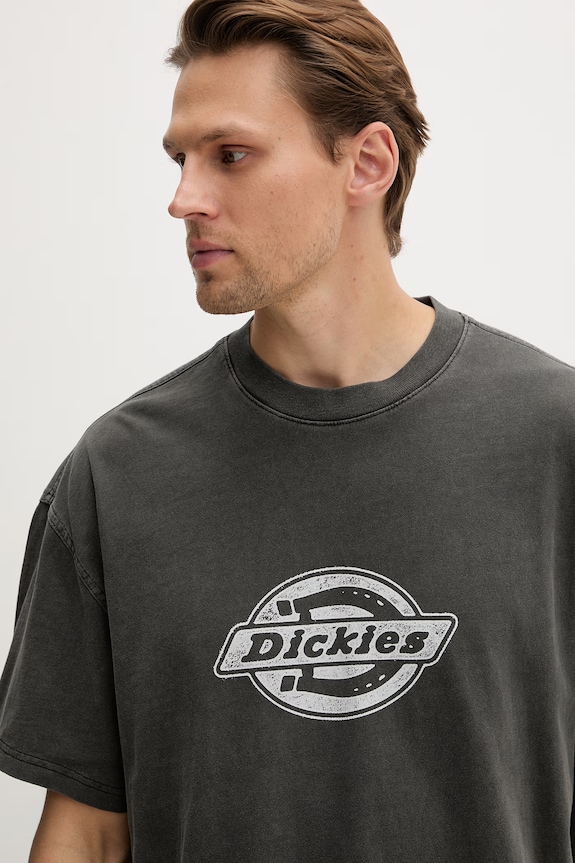 Dickies T-shirt ανδρικό βαμβακερό γκρί DK0A88GNBLK1