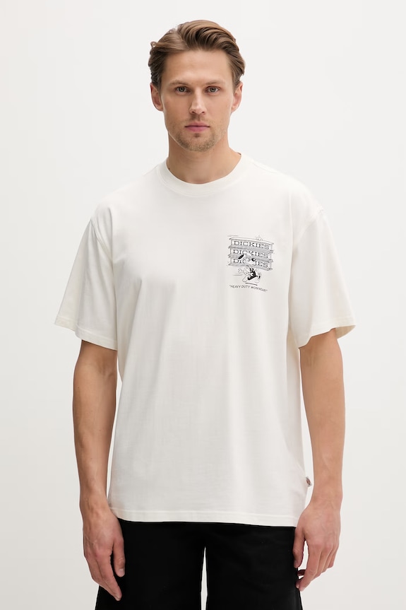 Dickies t-shirt da uomo in cotone beige DK0A88JHC481