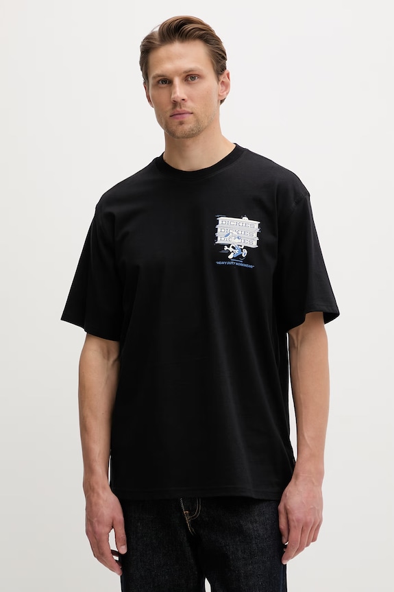 Dickies t-shirt ανδρικό βαμβακερό μαύρο DK0A88JHBLK1