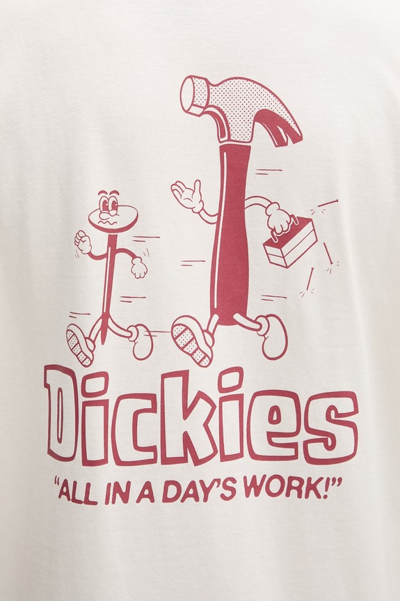 Dickies T-shirt ανδρικό βαμβακερό DK0A88GEC481 μπεζ