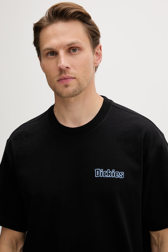 Dickies majica za muškarce od pamuka crna DK0A88GEBLK1