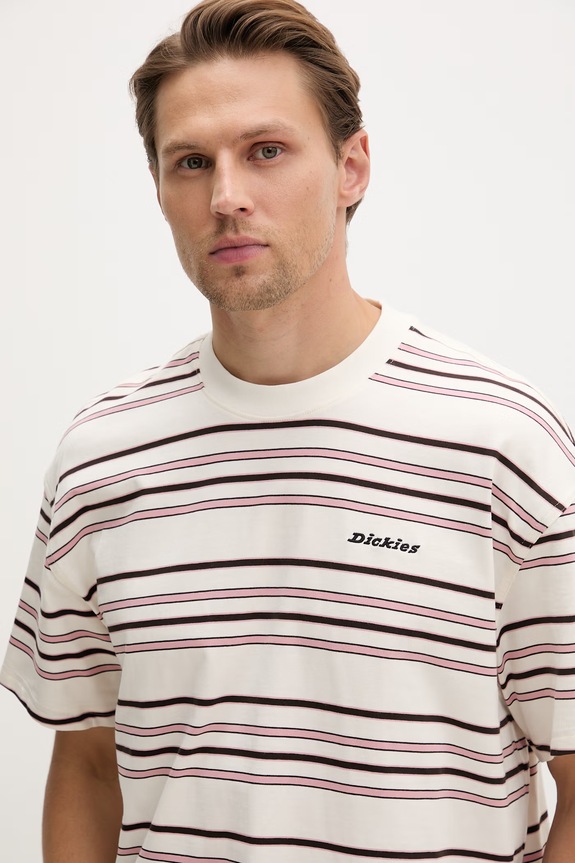 Dickies T-shirt ανδρικό βαμβακερό μπεζ DK0A88GFC481