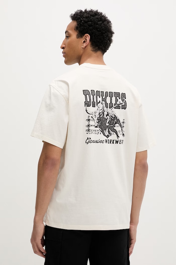 Dickies t-shirt ανδρικό βαμβακερό μπεζ DK0A883BC481