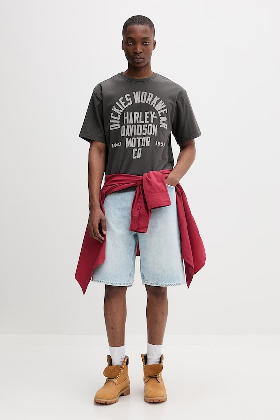 Dickies tricou pentru bărbați, din bumbac DK0A88RMBLK1 gri SS26