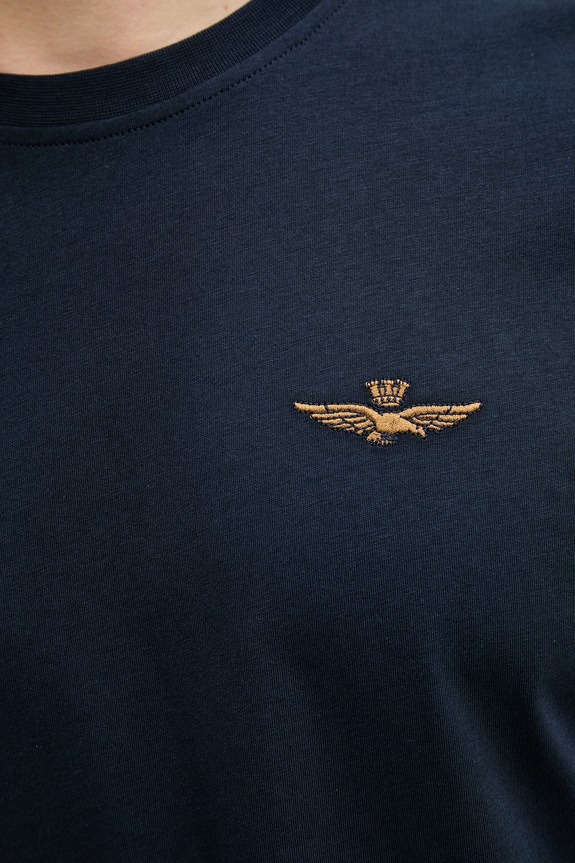 Βαμβακερό μπλουζάκι Aeronautica Militare TS2522UJ00641 σκούρο μπλε