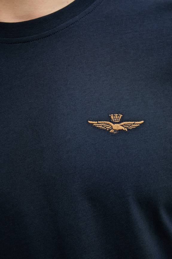 Βαμβακερό μπλουζάκι Aeronautica Militare TS2522UJ00641 σκούρο μπλε