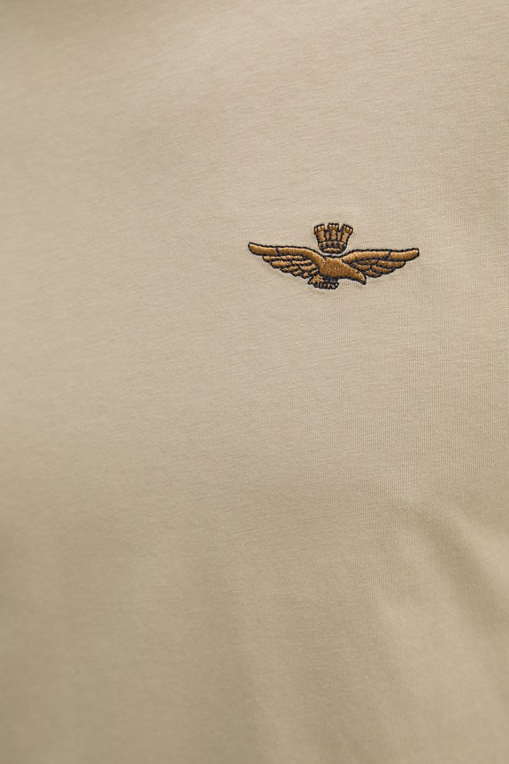 Βαμβακερό μπλουζάκι Aeronautica Militare TS2522UJ00641 μπεζ