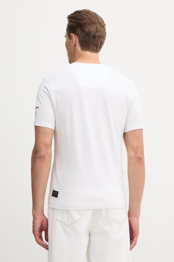 Ρούχα Βαμβακερό μπλουζάκι Aeronautica Militare TS2536UJ00641 λευκό