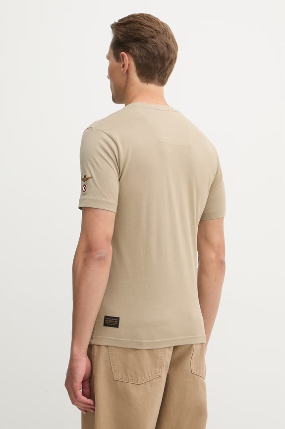 Ρούχα Βαμβακερό μπλουζάκι Aeronautica Militare TS2536UJ00641 πράσινο