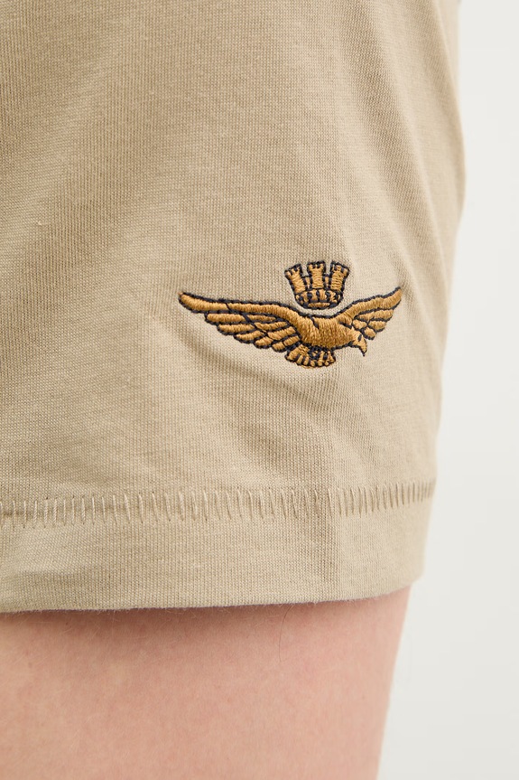 Βαμβακερό μπλουζάκι Aeronautica Militare TS2538UJ00727 πράσινο