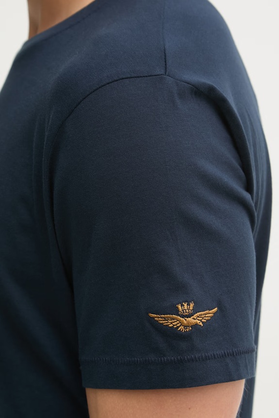 Bavlněné tričko Aeronautica Militare TS2538UJ00727 námořnická modř