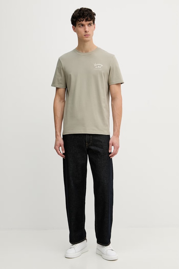 Karl Lagerfeld t-shirt męski bawełniany B2M44001 zielony SS26