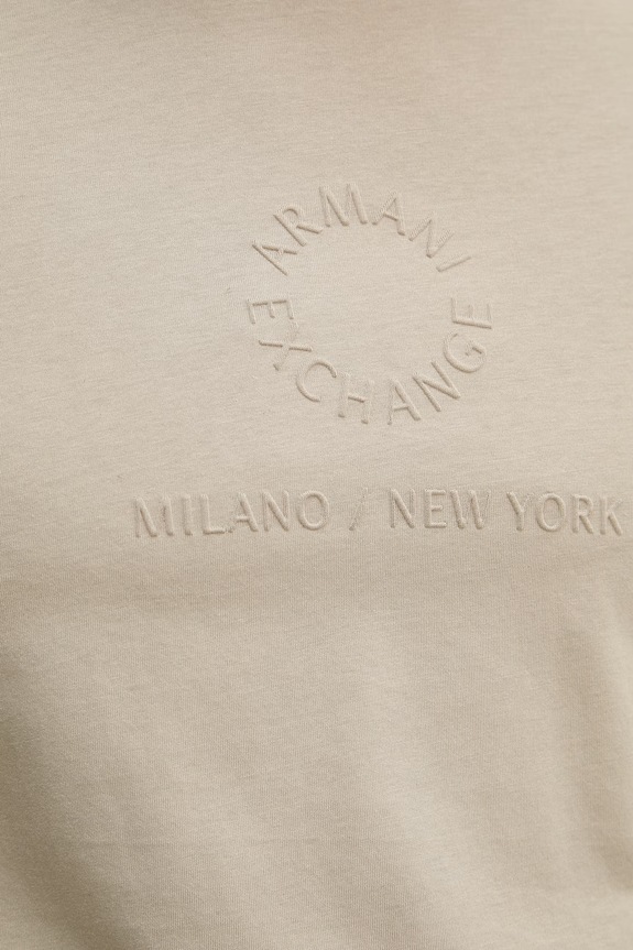 Pánske bavlnené tričko Armani Exchange XM002450.AF10356 béžová