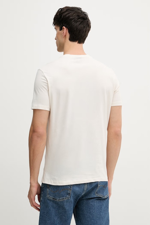 Odzież Armani Exchange t-shirt męski bawełniany XM002452.AF10334 beżowy