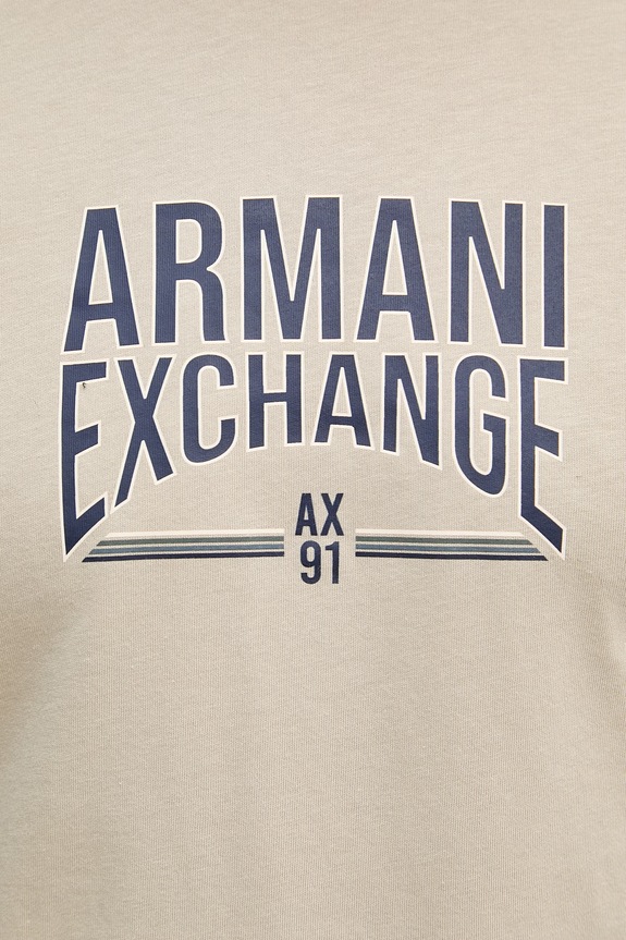 Pánske bavlnené tričko Armani Exchange XM002452.AF10334 béžová