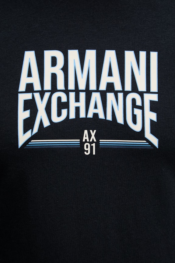 Pánske bavlnené tričko Armani Exchange XM002452.AF10334 čierna