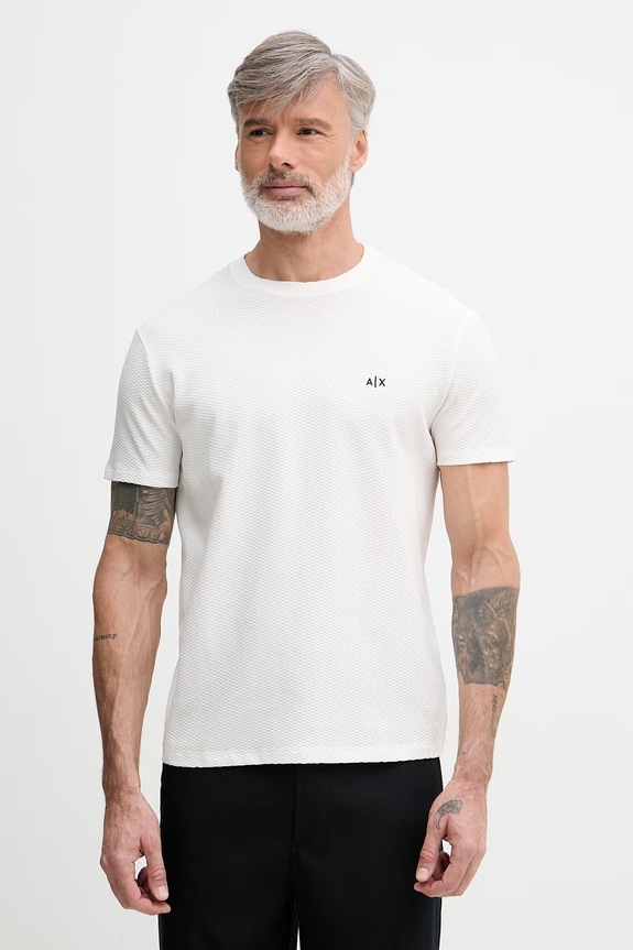 Armani Exchange férfi pamut t-shirt fehér XM002453.AF10337