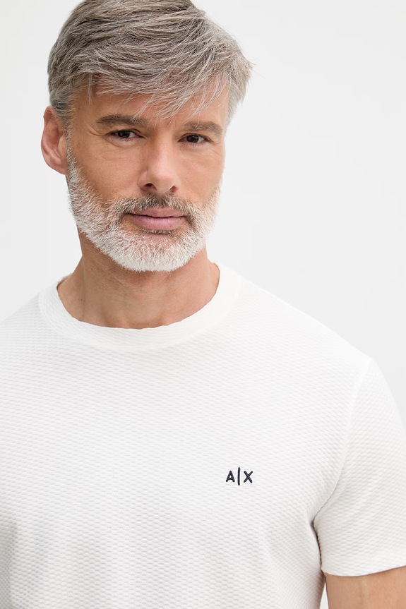 Armani Exchange férfi pamut t-shirt fehér XM002453.AF10337