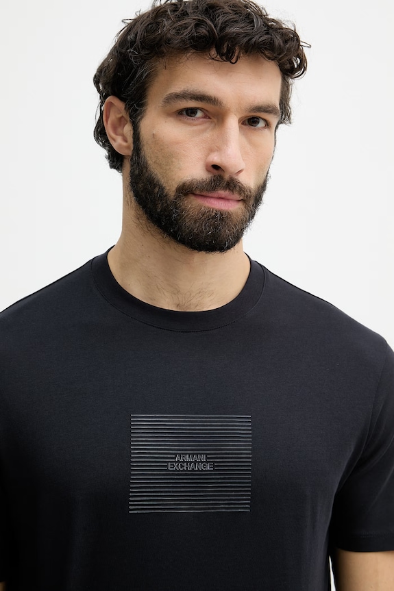 Armani Exchange t-shirt męski bawełniany granatowy XM002456.AF10356