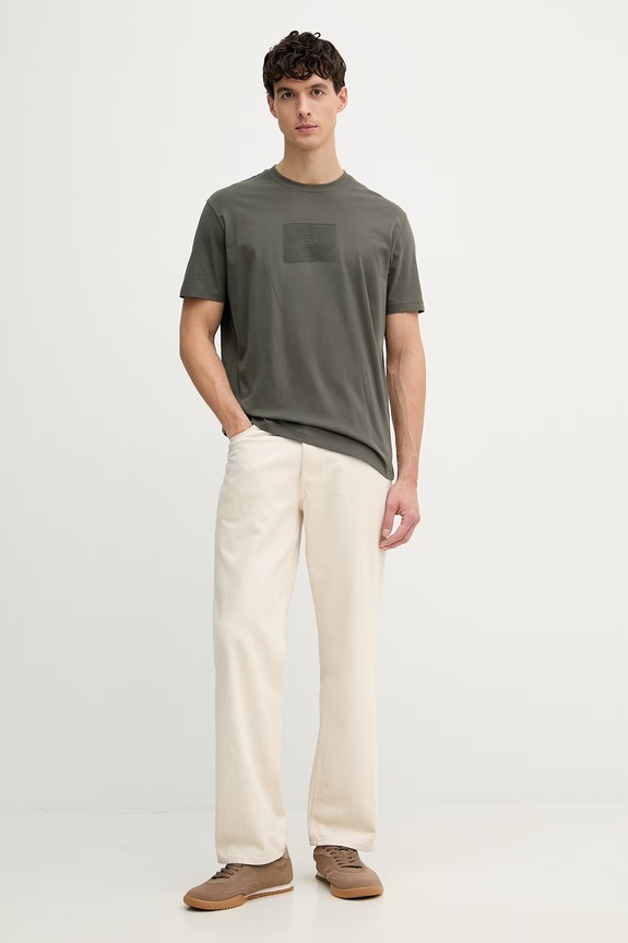 Armani Exchange t-shirt męski bawełniany XM002456.AF10356 zielony SS26