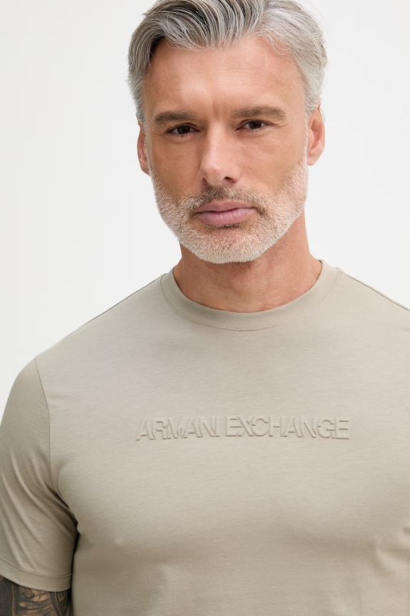 Armani Exchange tricou pentru bărbați, din bumbac bej XM002467.AF10356