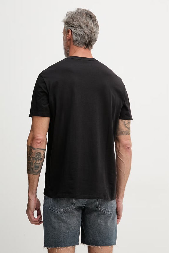 Îmbrăcăminte Armani Exchange tricou pentru bărbați, din bumbac XM002467.AF10356 negru