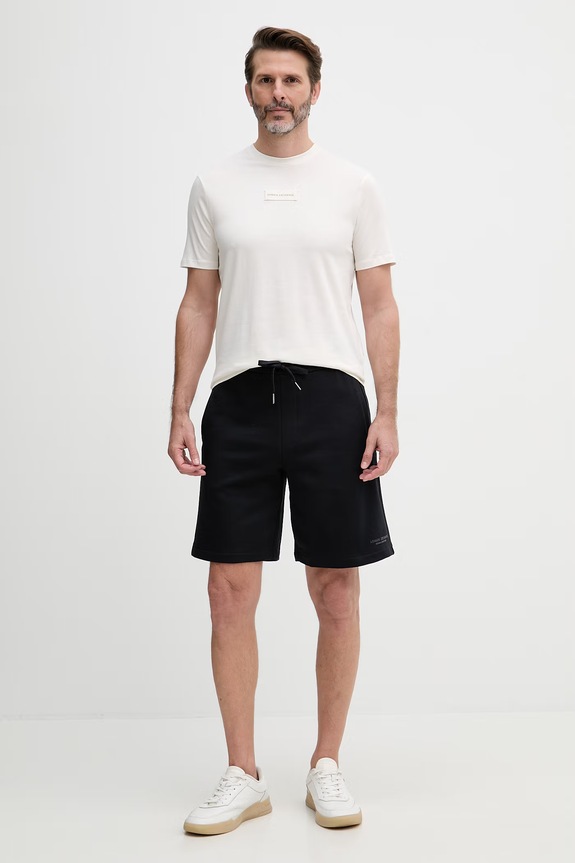 Armani Exchange t-shirt męski bawełniany XM002471.AF10356 beżowy SS26