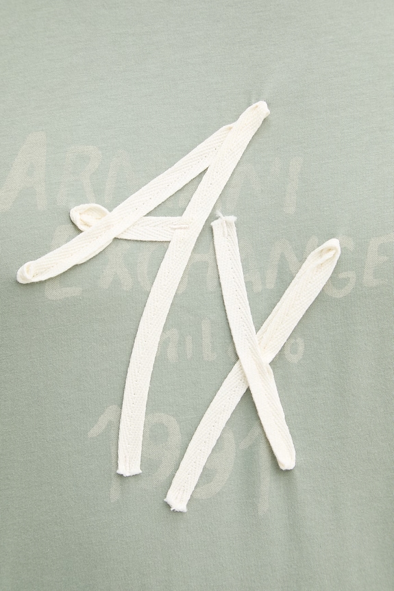 Armani Exchange tricou bărbătesc de bumbac XM002482.AF10356 verde