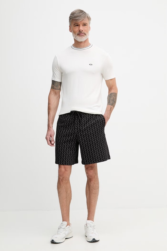 Armani Exchange tricou bărbați cu vâscoză XM002484.AF21936 bej SS26