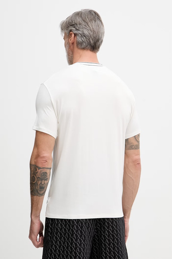 Îmbrăcăminte Armani Exchange tricou bărbați cu vâscoză XM002484.AF21936 bej