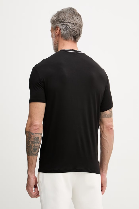 Oblečenie Armani Exchange tričko pánske s viskózou XM002484.AF21936 čierna