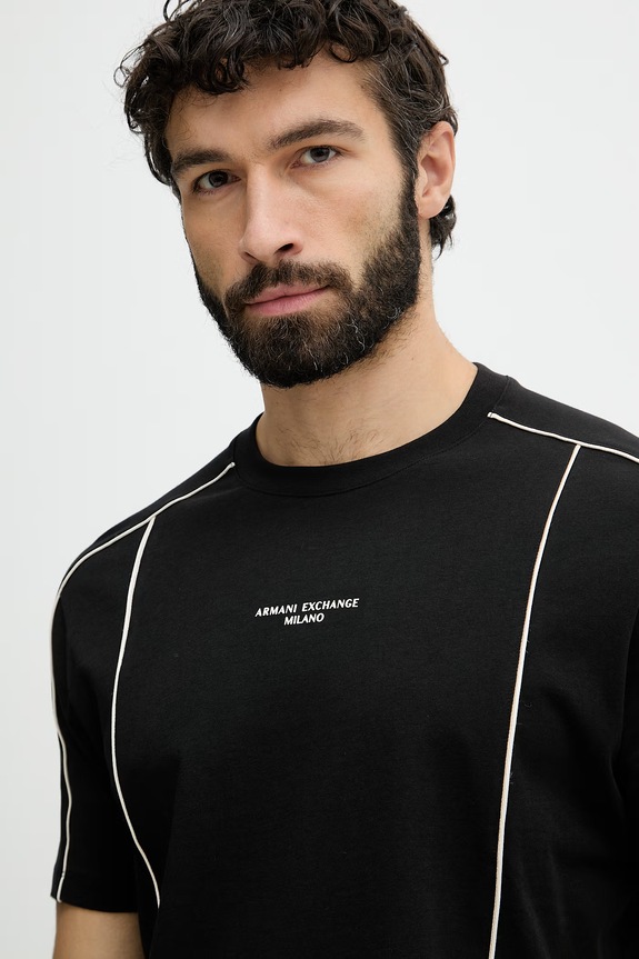 Armani Exchange t-shirt męski bawełniany czarny XM002492.AF10356