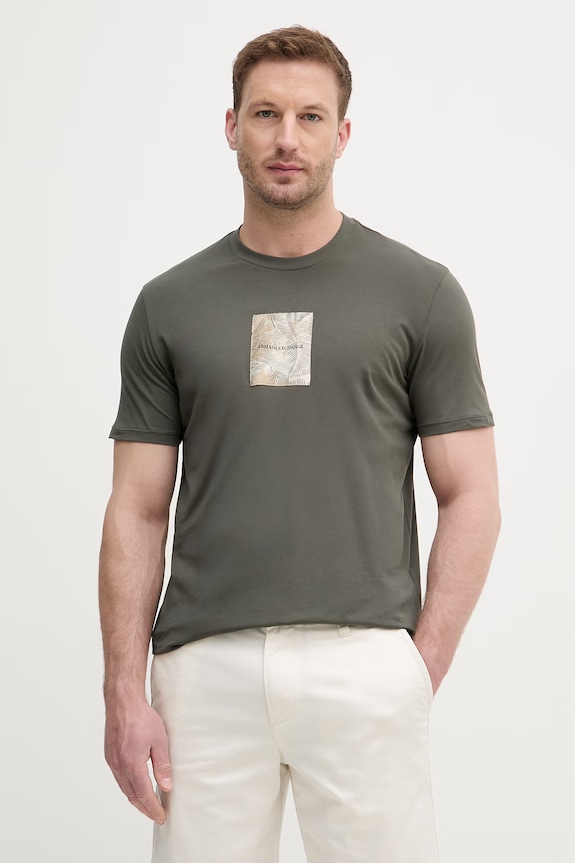 Armani Exchange tričko pánske bavlnené zelená XM002501.AF10356
