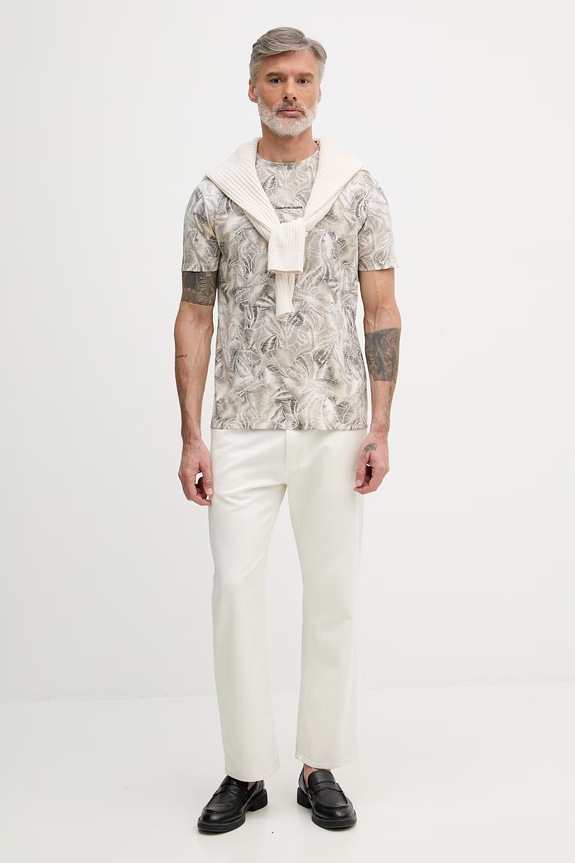 Armani Exchange tričko pánske bavlnené XM002502.AF10358 béžová SS26