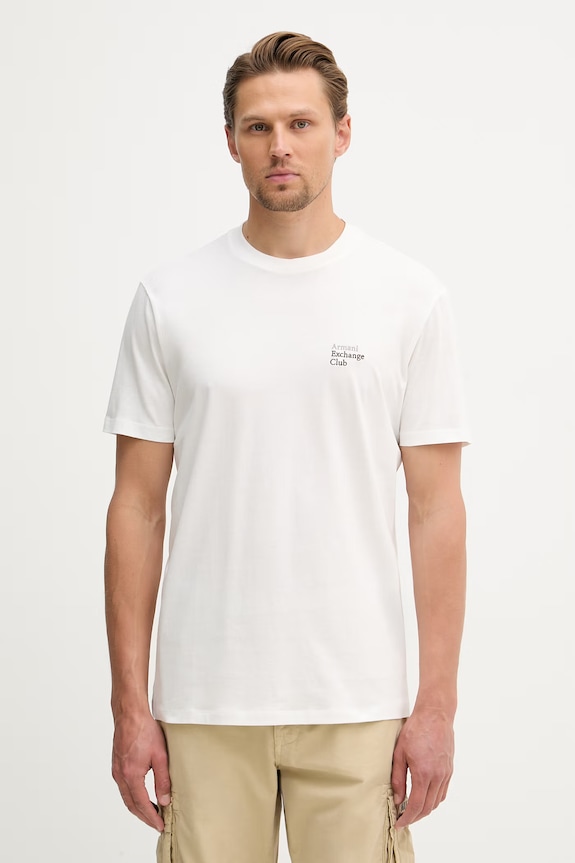 Armani Exchange T-shirt férfi pamut fehér XM002504.AF10358