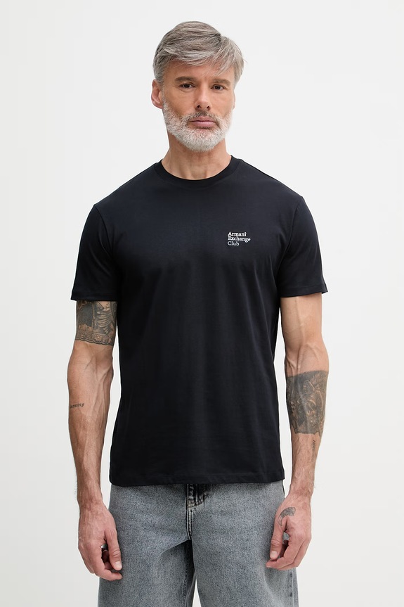 Armani Exchange T-shirt férfi pamut sötétkék XM002504.AF10358