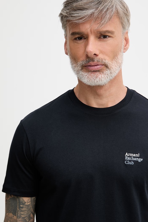 Armani Exchange T-shirt férfi pamut sötétkék XM002504.AF10358