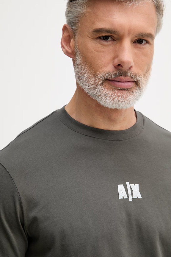 Pánske bavlnené tričko Armani Exchange zelená XM002509.AF10358
