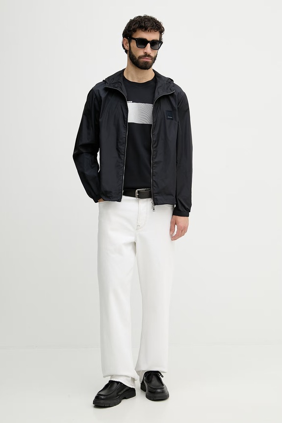 Armani Exchange тениска мъжка памучна XM002520.AF10334 тъмносин SS26