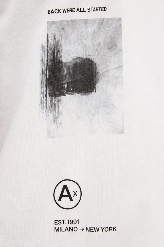 Armani Exchange t-shirt męski bawełniany XM002524.AF10334 biały