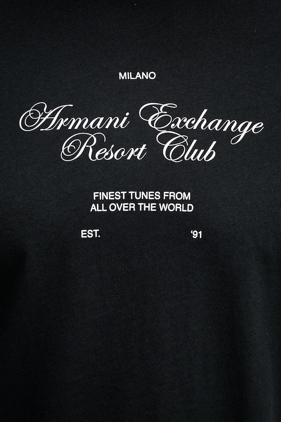 Armani Exchange t-shirt damski bawełniany XM002525.AF10334 czarny