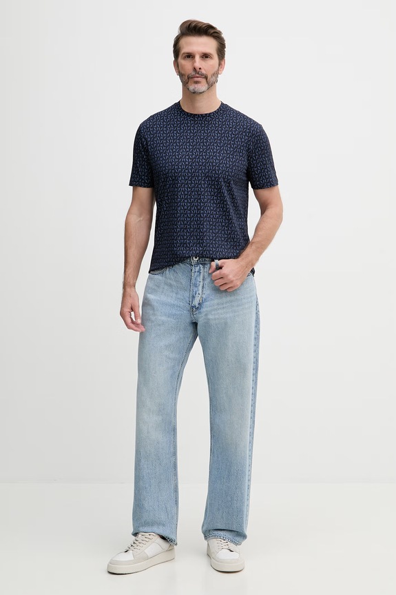 Armani Exchange тениска мъжка памучна XM002778.AF10356 тъмносин SS26