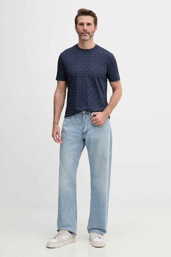 Armani Exchange тениска мъжка памучна XM002778.AF10356 тъмносин SS26