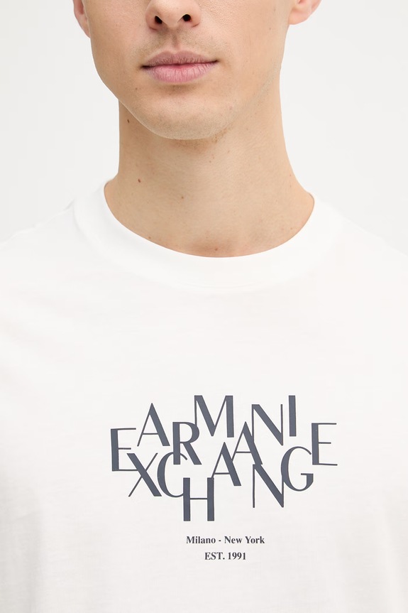 Armani Exchange tričko pánske bavlnené XM002782.AF10356 béžová
