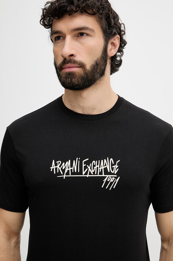 Armani Exchange tričko pánske bavlnené čierna XM002789.AF10356
