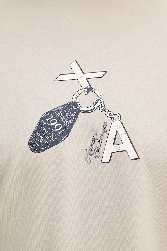 Armani Exchange basic tričko dámske bavlnené XM002791.AF10356 béžová